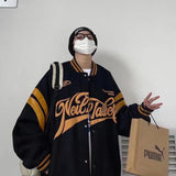 Baseball Uniform Jacket Loose Letters Men And Women Couple Jackets - WOMONA.COM