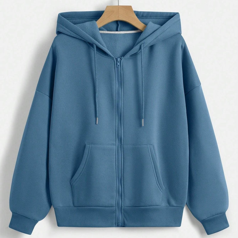 Hoodie Zipper Pocket Casual Sweatshirt