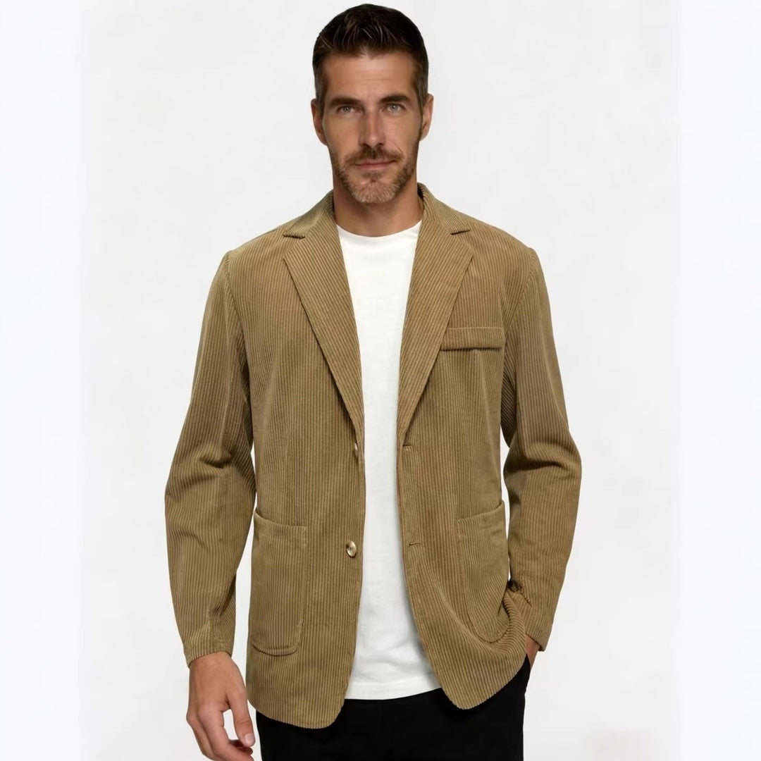 Men's Corduroy Three-Button Casual Blazer - product view 1