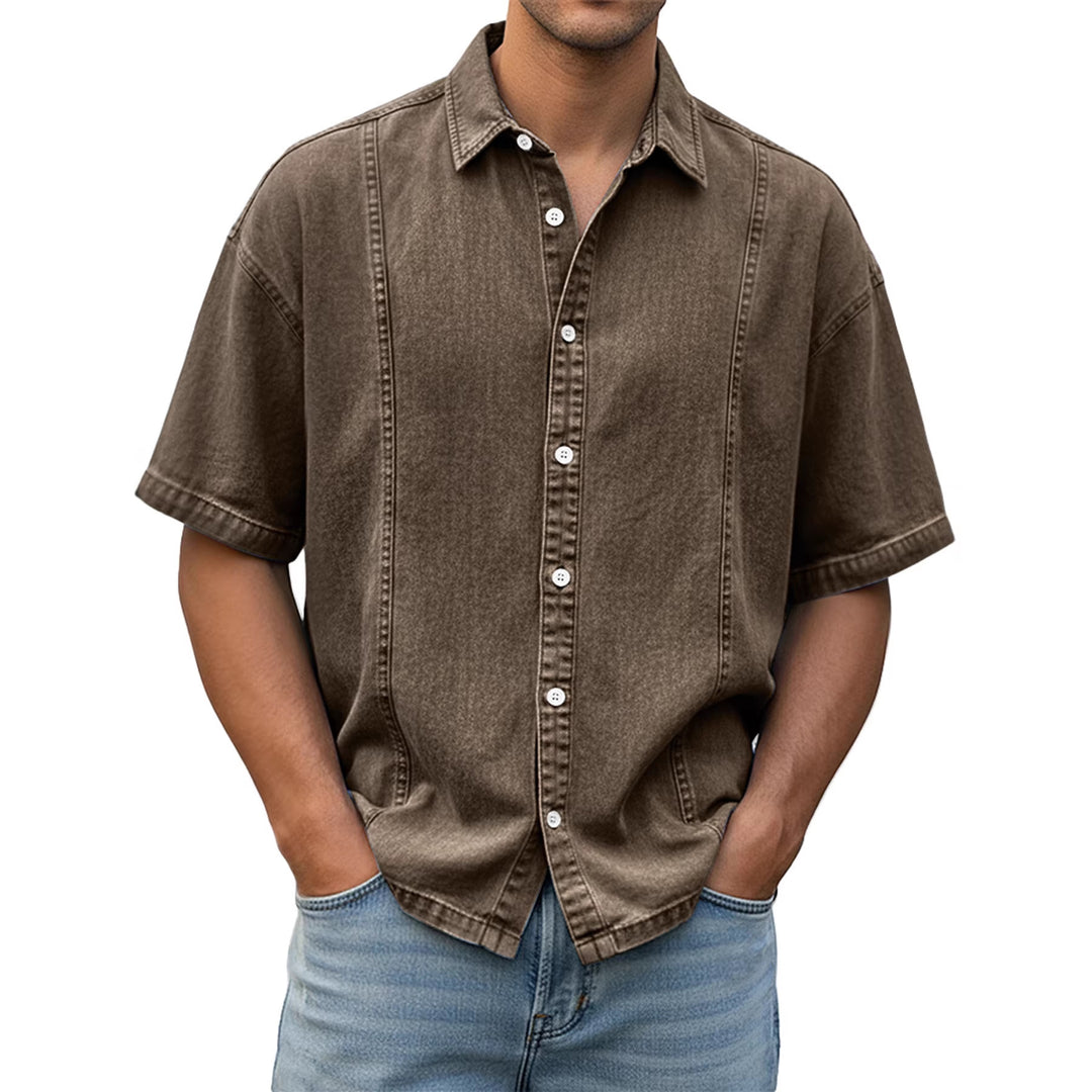 Men's Striped Relaxed Short-Sleeve Shirt – 8 Styles