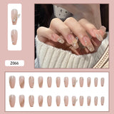 Crystal Butterfly Fake Nail Nails Finished Wear - WOMONA.COM