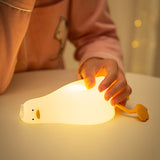 Lie Flat Duck Silicone Night Light Children's - WOMONA.COM