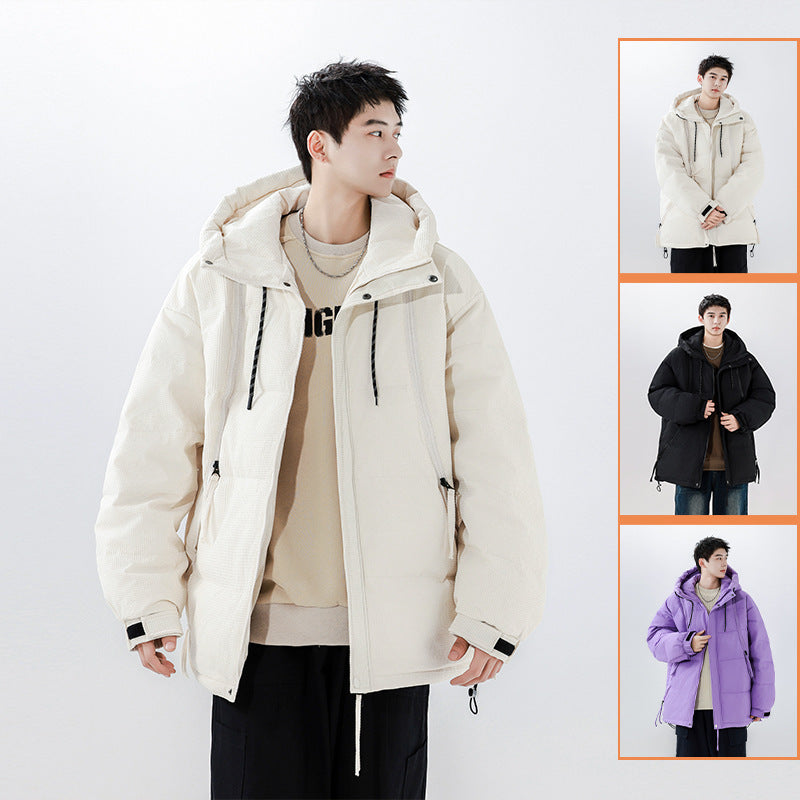 Hooded 90 White Duck Down Jacket - WOMONA.COM