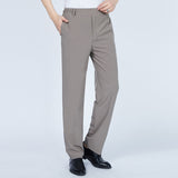 Men High Waist Deep Crotch Loose Tight Casual Silk Pants - WOMONA.COM