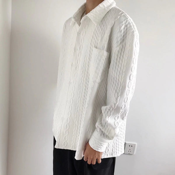 Japanese Hemp Pattern Shirt Men's