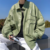 Spring And Autumn Leather Coat Men - WOMONA.COM