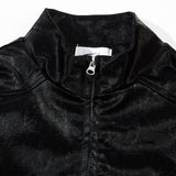 Solid Color Loose Standing Collar Leather Jacket - WOMONA.COM