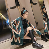 Women's Mid-length Loose All-match Knitted Jacket - WOMONA.COM