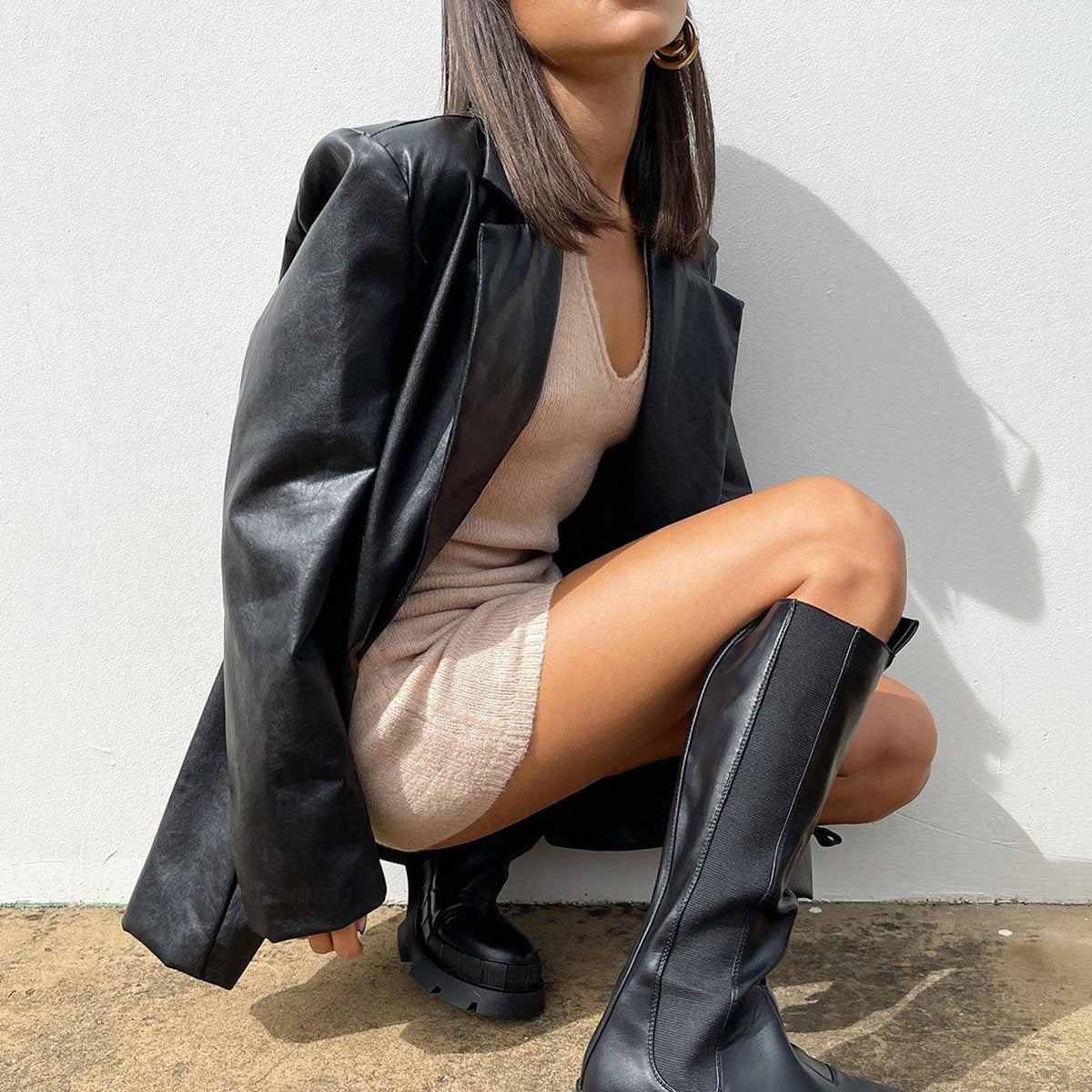 Women's Versatile Casual Warm Leather Jacket - WOMONA.COM