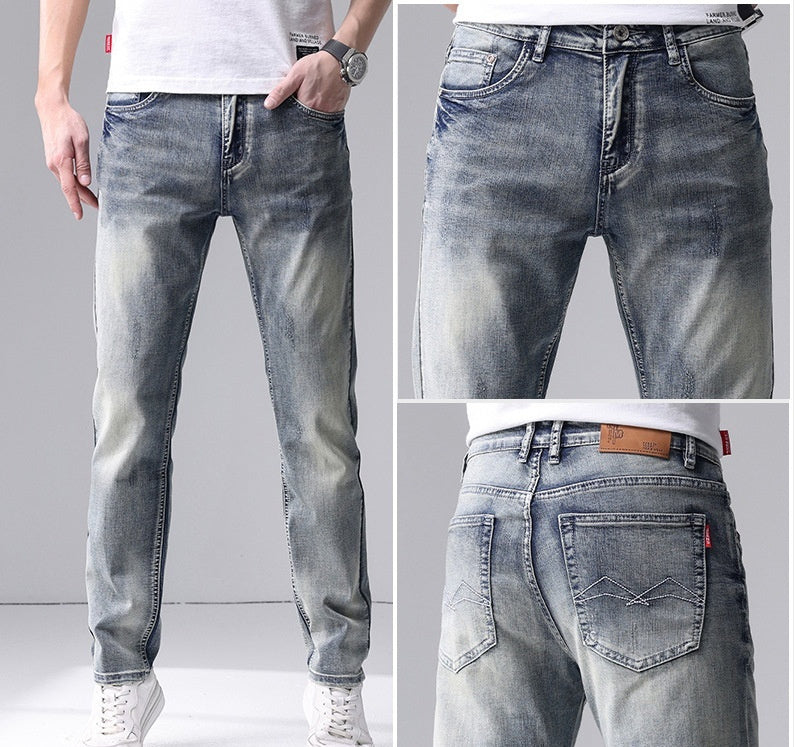 Men's Jeans Straight Fashion Slim Fit - WOMONA.COM