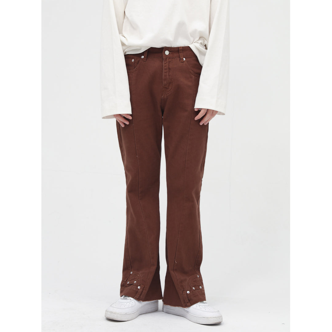 Men's Mid-Rise Micro-Flared Jeans – Black or Brown