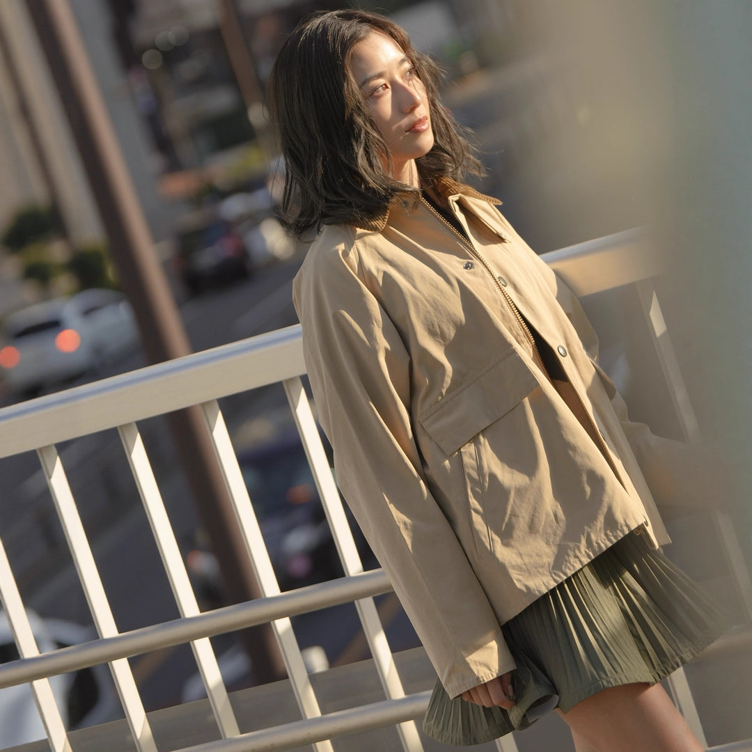 Plaid Corduroy Workwear Jacket
