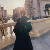 The Knee Minimalist Hepburn Style Woolen Coat