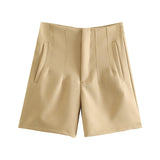 Temperament Simple High Waist Casual Shorts Women - WOMONA.COM