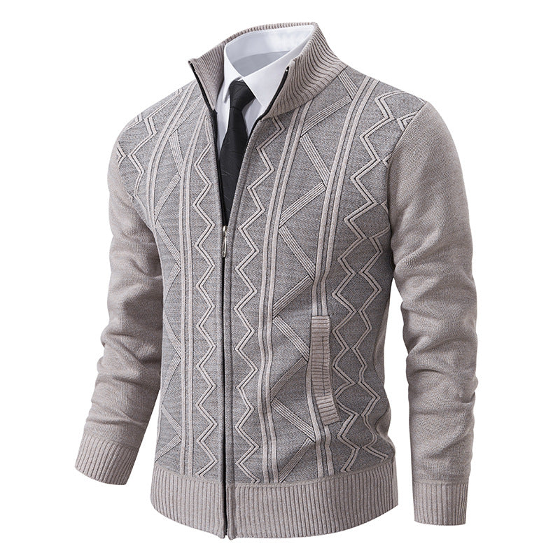 Men's Casual Loose Cardigan Sweater Knitted Jacket - WOMONA.COM