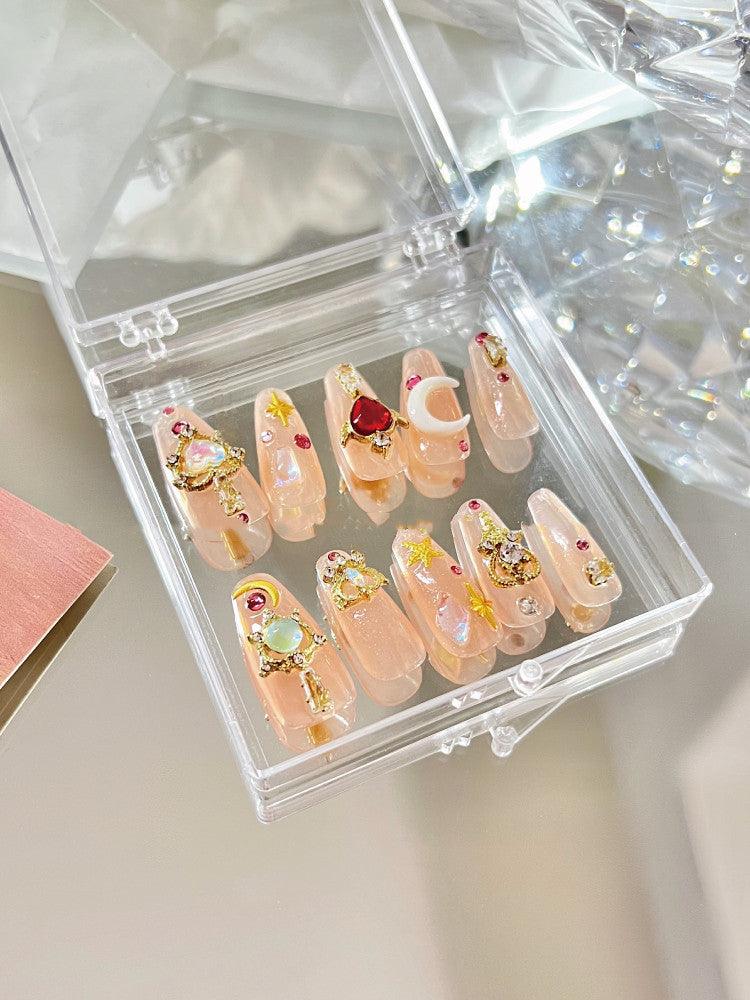 Fantasy Nail Moon Sceptre Love Wings Wearable Nails - WOMONA.COM