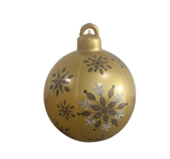 Christmas Ornament Ball Outdoor Pvc 60CM Inflatable Decorated Ball - WOMONA.COM