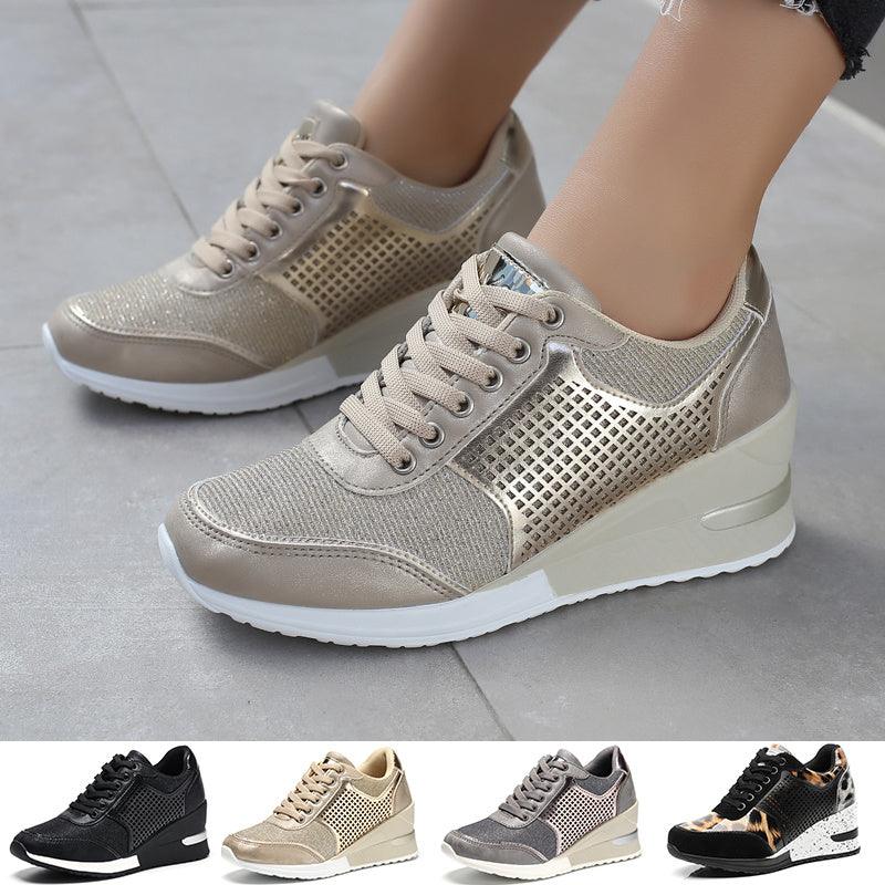 Women Lace-up Sneakers - WOMONA.COM