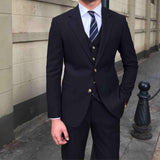 Men's Slim-fitting Suit Three-piece Suit