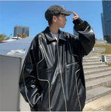 Spring And Autumn Leather Coat Men - WOMONA.COM