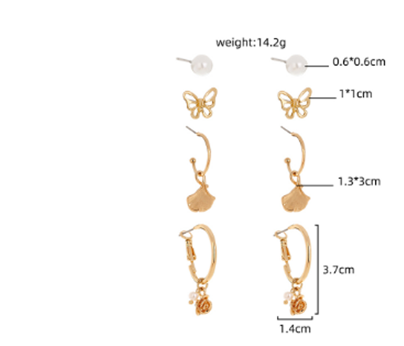 Butterfly Maple Leaf Flower Earrings - WOMONA.COM