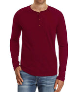 Men's Long-sleeved Round Neck T-shirts - WOMONA.COM