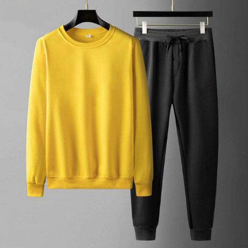 Round Neck Sweatshirt And Sweatpants Fashion Sports Men Suit - WOMONA.COM