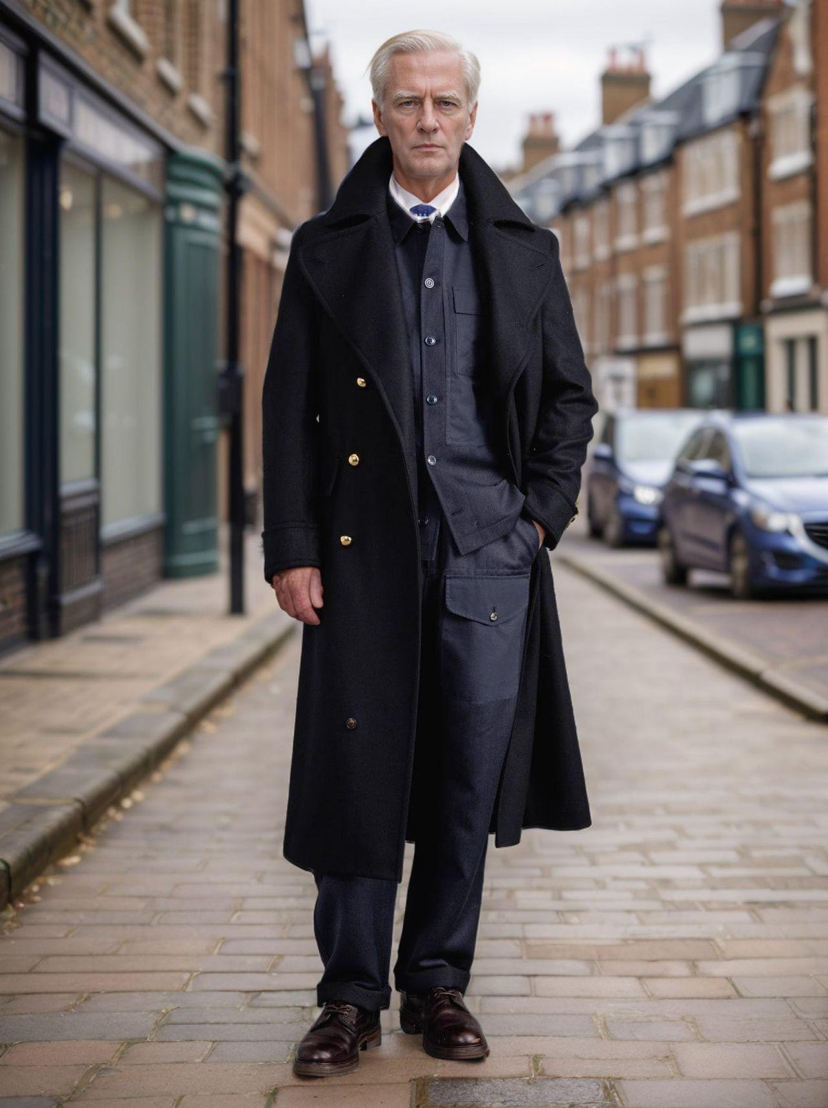 Men's Woolen Ultra-long Overcoat Overknee Fashion - WOMONA.COM
