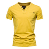 Sport T-Shirt Slim Cotton Pocket Herren