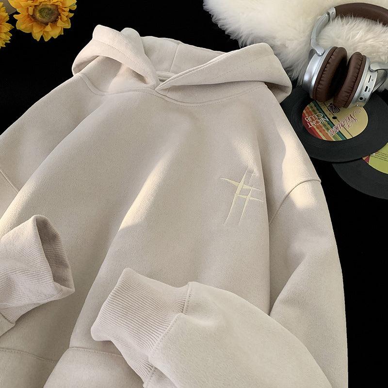 Oversize Loose Embroidered Hooded Jacket - WOMONA.COM