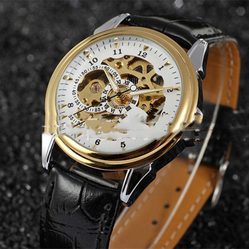 Men's Full Hollow Automatic Mechanical Watch - WOMONA.COM