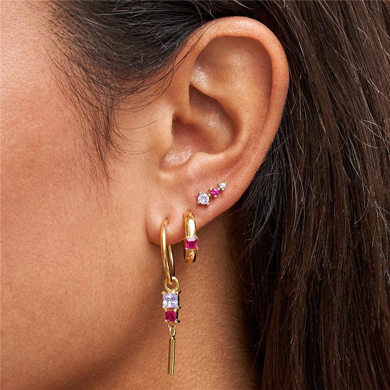 Fashion Earrings Set 3 Pieces - WOMONA.COM