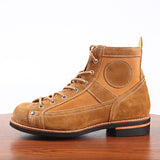 Leather Stitching Paratrooper Work Ankle Boots