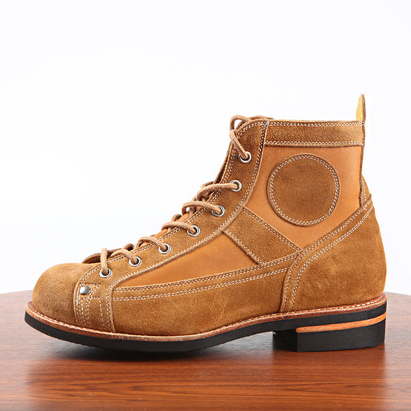 Leather Stitching Paratrooper Work Ankle Boots