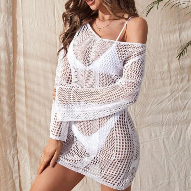 Sexy Long Sleeve Narrow Bikini Swimsuit Blouse Women - WOMONA.COM