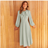 Autumn And Winter Solid Color Dress Women - WOMONA.COM