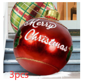 Christmas Ornament Ball Outdoor Pvc 60CM Inflatable Decorated Ball - WOMONA.COM