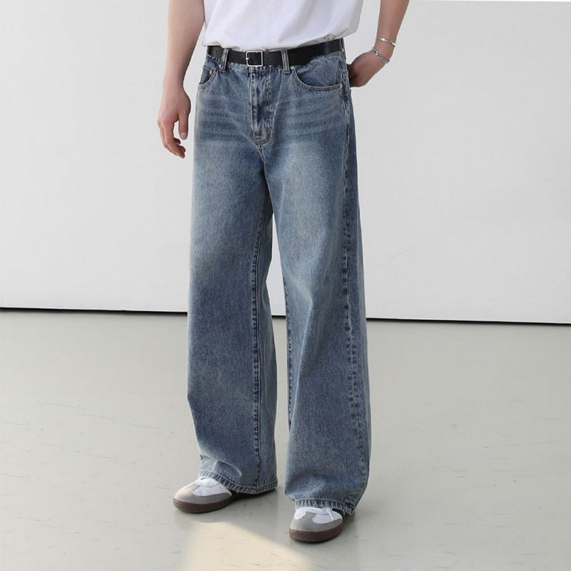 Fashion Personality Retro Washed Jeans Men - WOMONA.COM