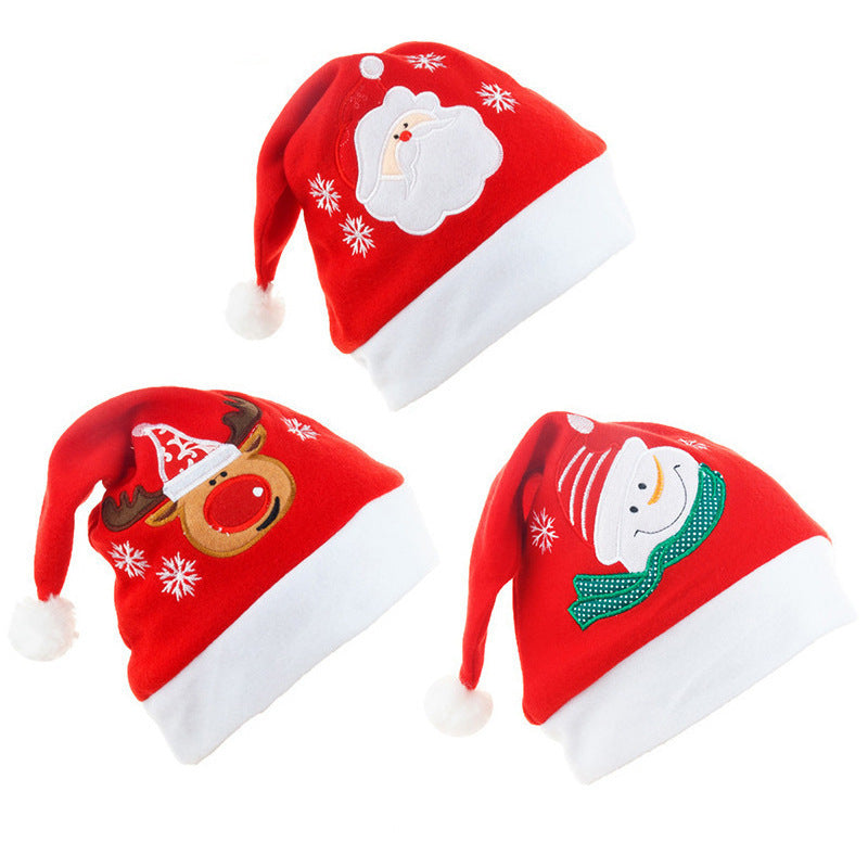 Cartoon Christmas Hat With Elk Santa Claus