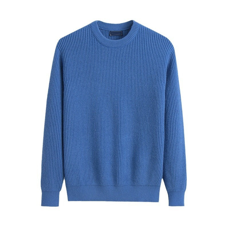 Men Long Sleeve Casual Round Neck Sweater - WOMONA.COM