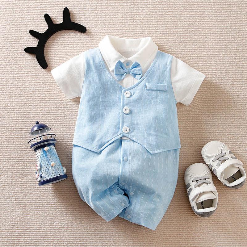 Baby Boy Gentleman Jumpsuit Baby Autumn Clothing - WOMONA.COM