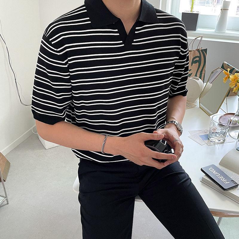 Polo Shirt Men Summer Korean Version Loose - WOMONA.COM