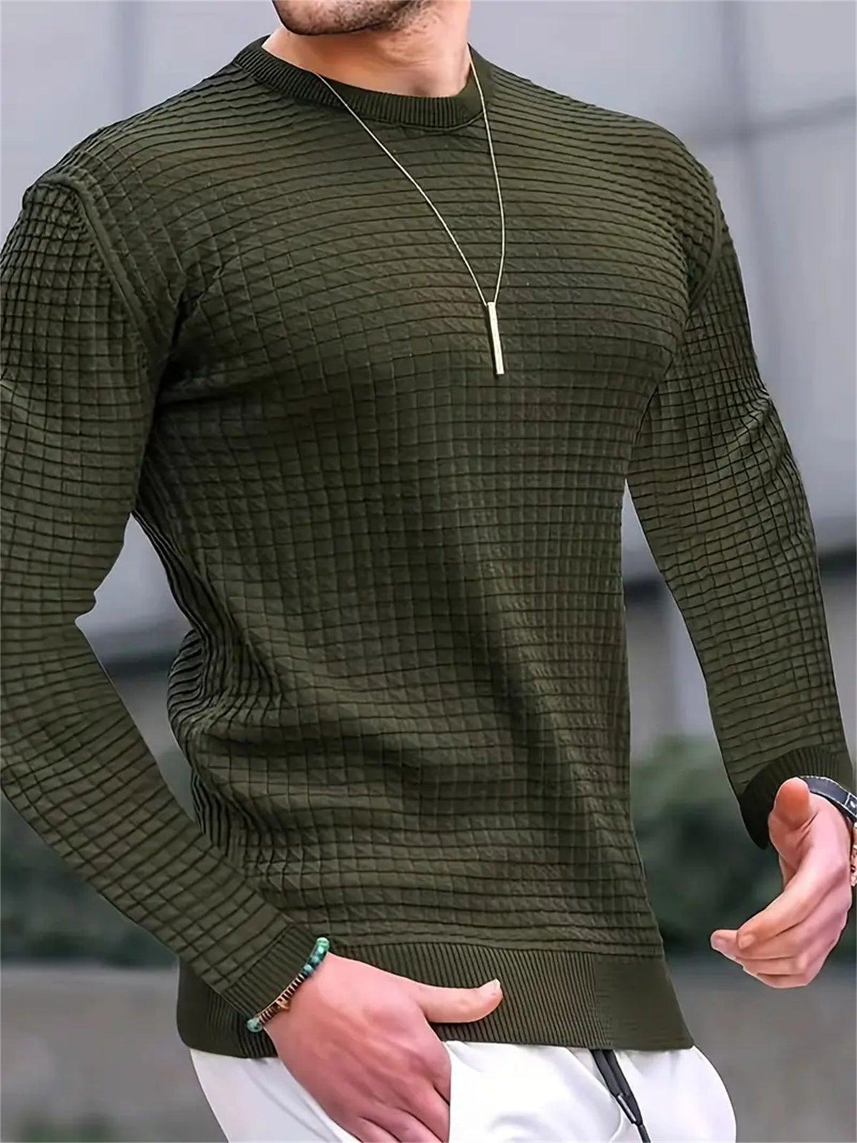 Men's Solid Color Stand Collar Jacket - WOMONA.COM