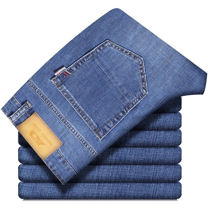 Men's Loose Straight Leg Summer Jeans - WOMONA.COM