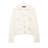 European And American Lapel Knitted Cardigan Jacket