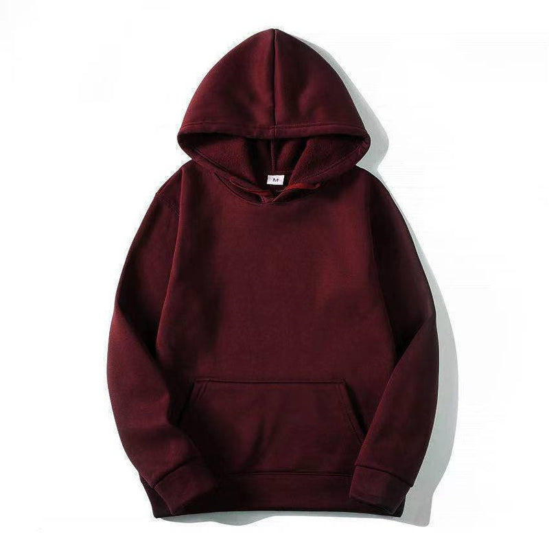 Long-sleeved Hoodie Casual Solid Color Sweater