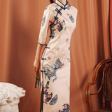 Cheongsam Improved Dress Retro French Long - WOMONA.COM