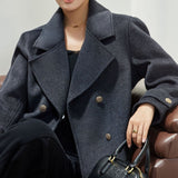 Short Fashion Elegant Slim Coat Double-faced Woolen Goods Fall Winter Coat