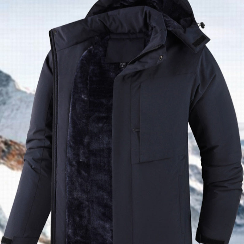 Men's Hooded Fleece-Lined Hardshell Jacket