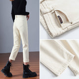 Plush Jeans For Women In Winter - WOMONA.COM